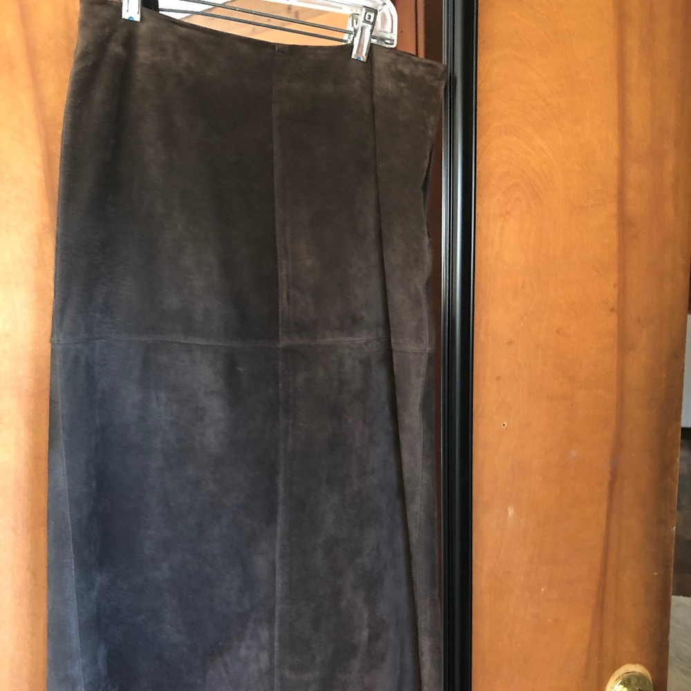 Ann Taylor Long Suede Skirt - Size 4